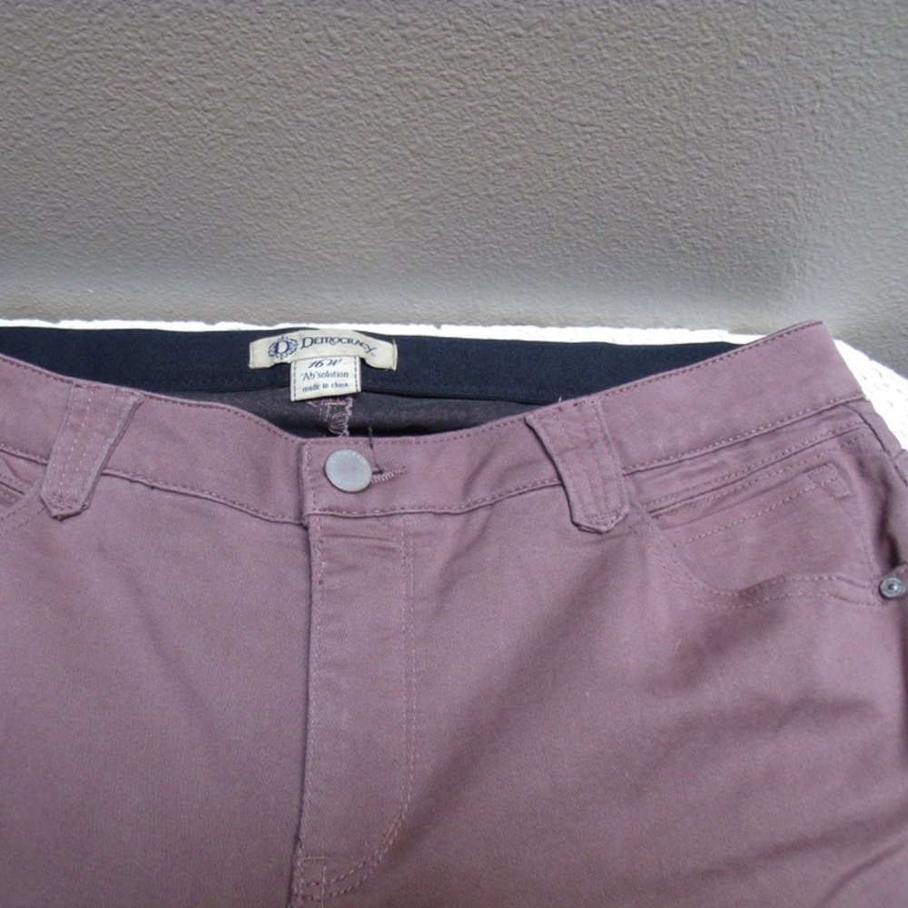 Democracy "AB" Technology Women's Skinny Stretch Ankle Jeans Mauve Size 16W